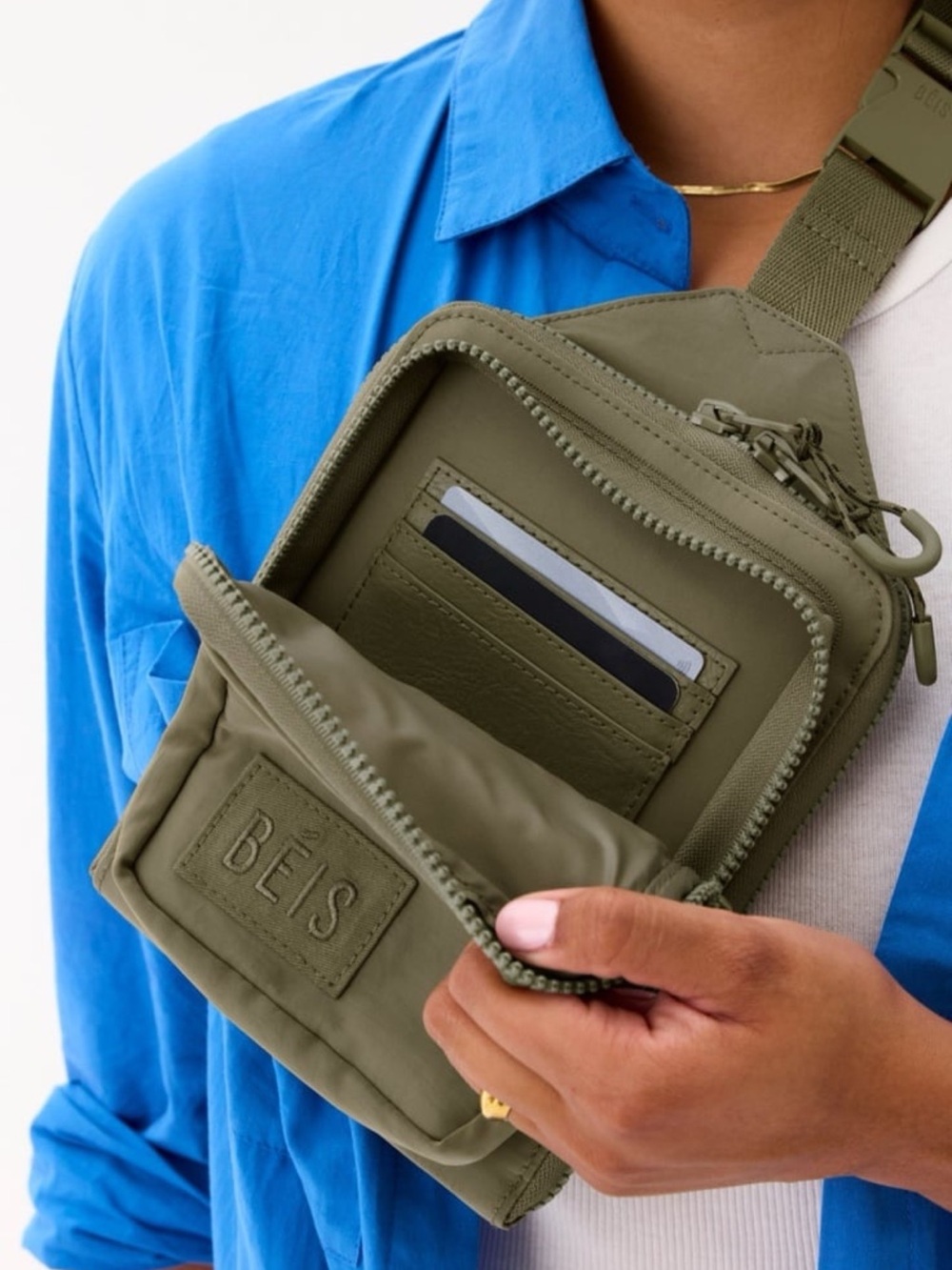 BEIS THE SPORT SLING IN OLIVE - Picture 6 of 14